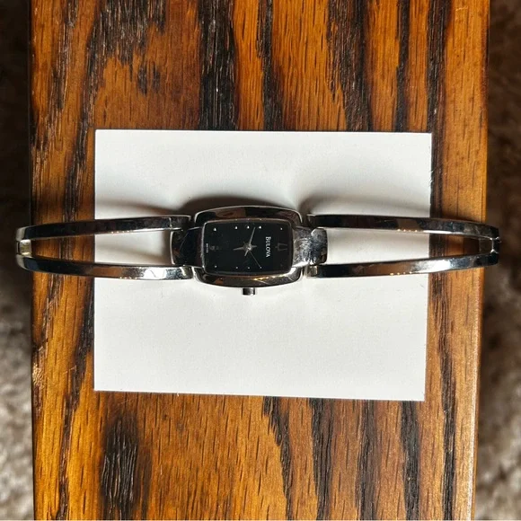 Bulova | Accessories | Bulova Silver And Black Watch Sleek  display picture 2